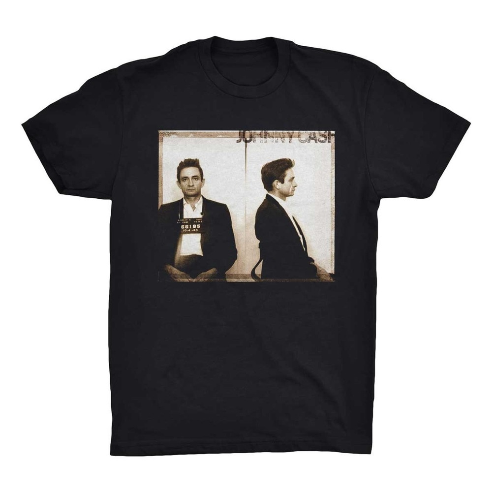 Johnny Cash T-Shirt. Johnny Cash Mugshot. Music T-shirt